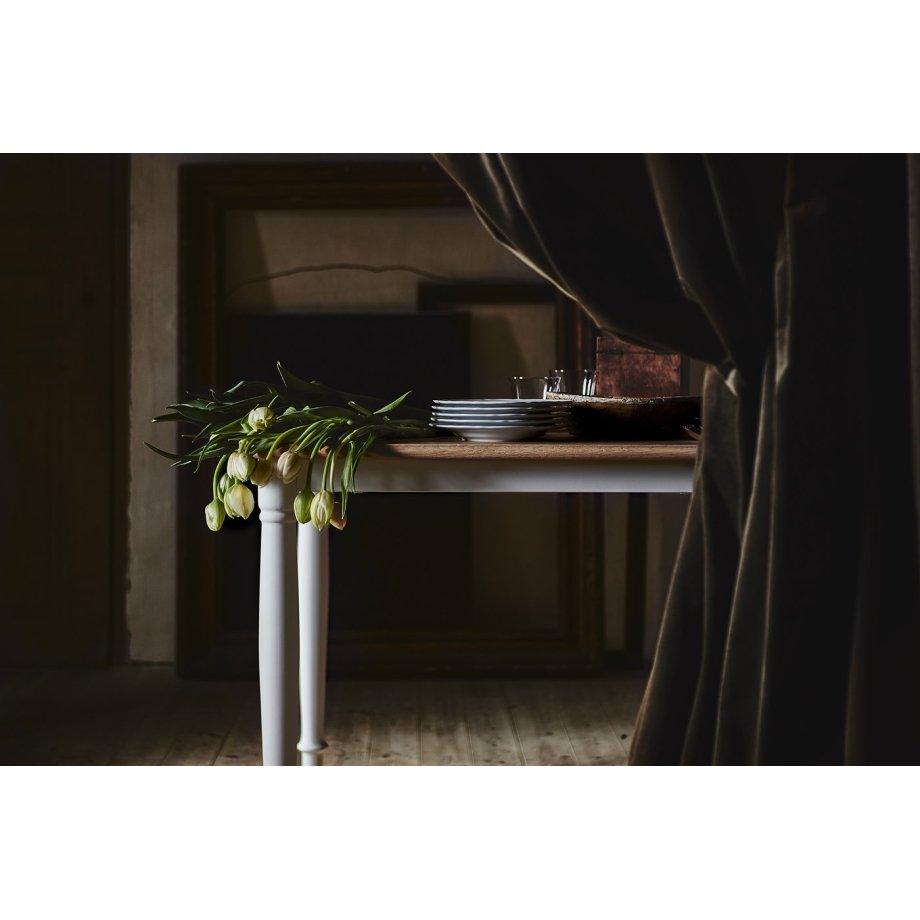 Brightgrain, Dining table, oak veneer/white, 130x80 cm