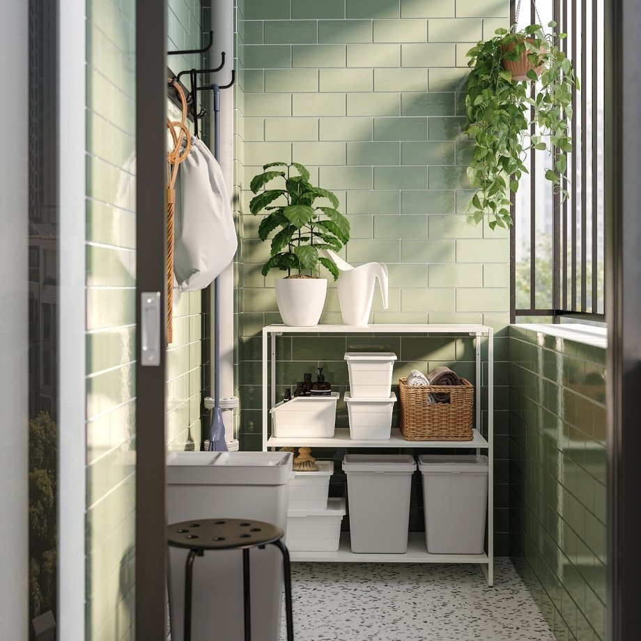 Airframe, Shelving unit, in/outdoor/metal white, 81x40x90 cm