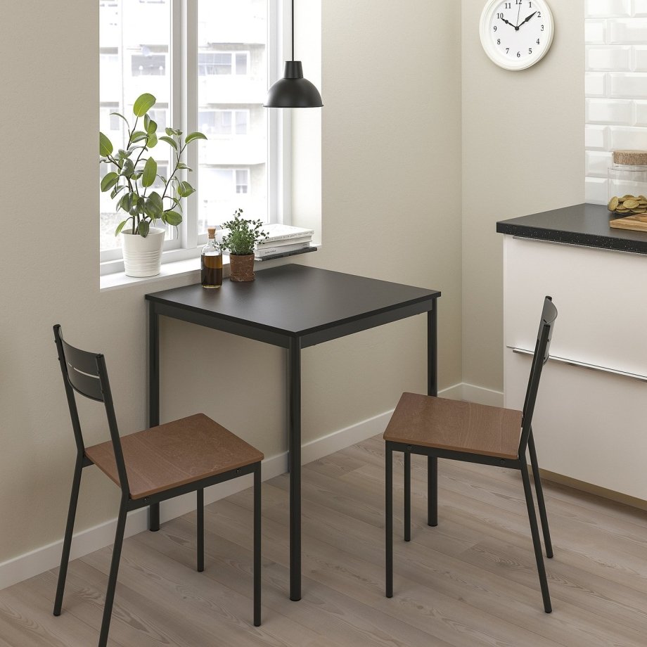 Black-Brown Stained Chair, Chair, black/brown stained